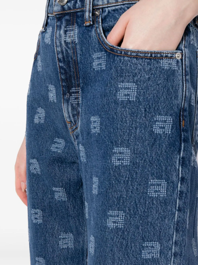 Shop Alexander Wang 'a' Print Jeans