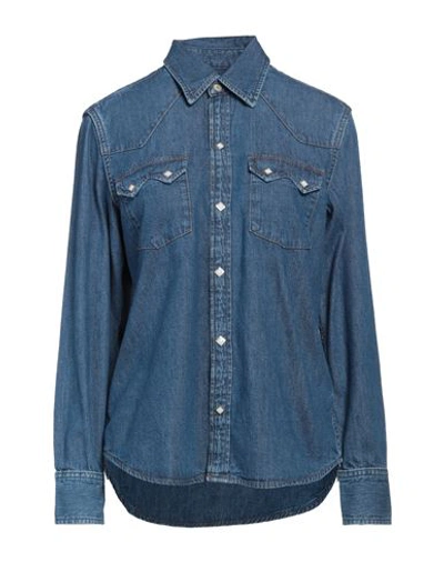 Shop Re/done Woman Denim Shirt Blue Size S Cotton