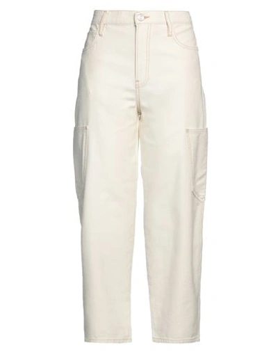 Shop Frame Woman Pants Ivory Size 28 Cotton In White