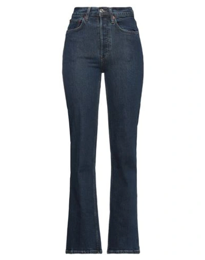 Re/done Woman Jeans Blue Size 29 Cotton, Elastane In Blue