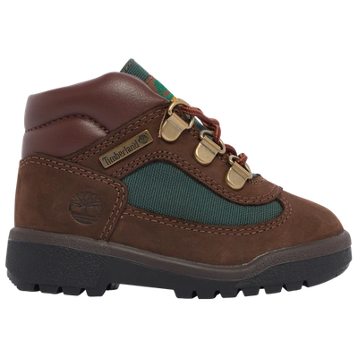 Shop Timberland Boys  Field Boots In Dark Olive/brown