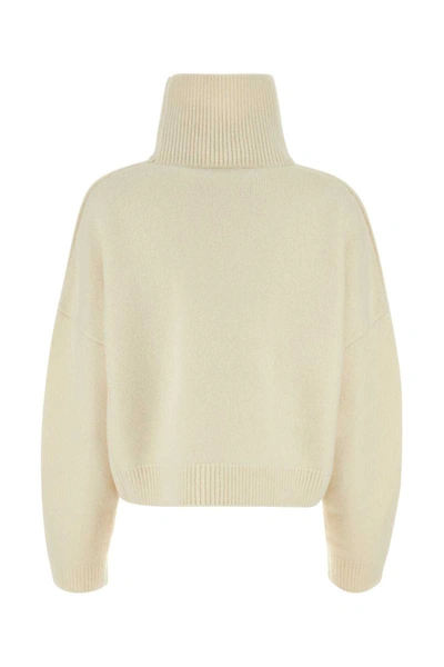 The Row Ezio Wool And Cashmere Turtleneck Sweater In White