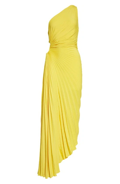 Shop A.l.c . Delfina Cutout One-shoulder Maxi Dress In Sole