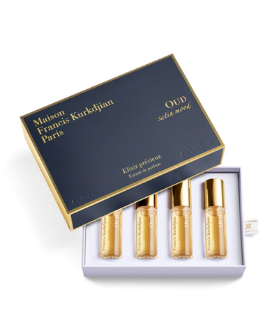 Shop Maison Francis Kurkdjian Oud Satin Mood Elixirs Perfume Gift Set (4 X 4ml) In Multi