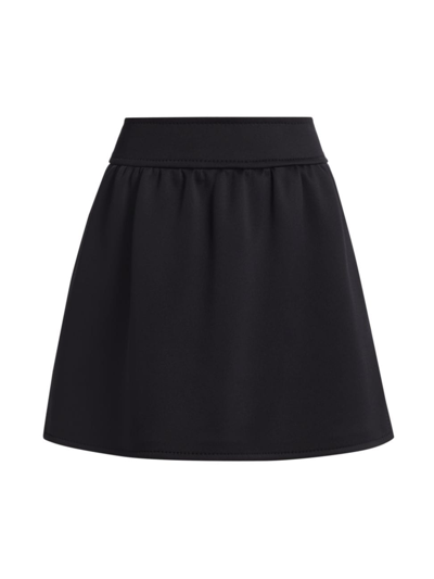 Shop Max Mara Women's Nettuno Cotton-blend Jersey A-line Miniskirt In Black