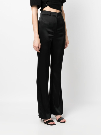 Shop Nanushka Leena Trousers Women Black In Acetate