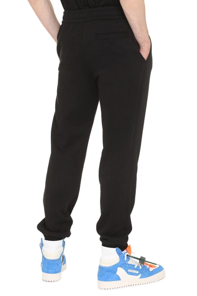 Shop Burberry Logo Detail Cotton Track-pants In Black
