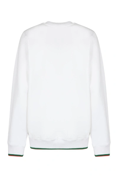 Shop Casablanca Logo Detail Cotton Sweatshirt In White