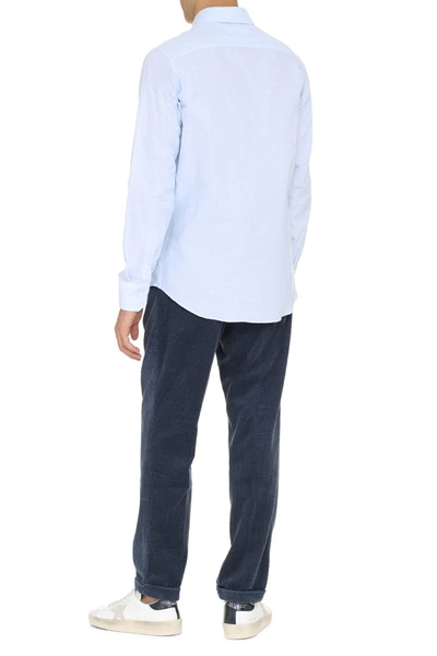 Shop The (alphabet) The (shirt) - Oxford Cotton Shirt In Blue