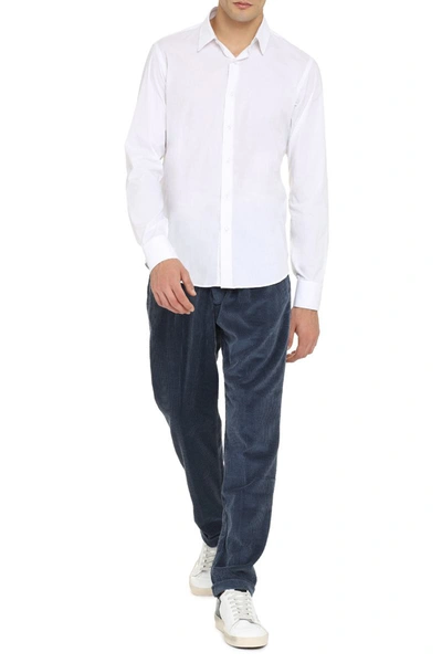 Shop The (alphabet) The (shirt) - Stretch Cotton Shirt In White