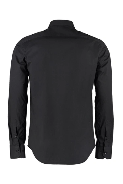 Shop The (alphabet) The (shirt) - Stretch Cotton Shirt In Black