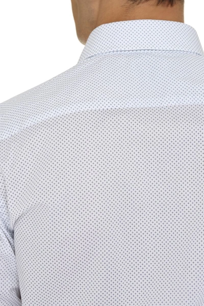 Shop The (alphabet) The (shirt) - Printed Cotton Shirt In White