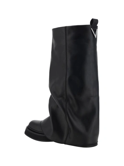 Attico Robin Combat Boot In Black