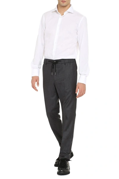 The (alphabet) Oxford Cotton Shirt In White