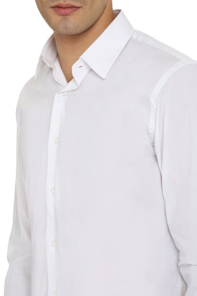 Shop The (alphabet) The (shirt) - Stretch Cotton Shirt In White