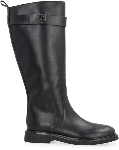 Shop Tory Burch Leather Boots In Black