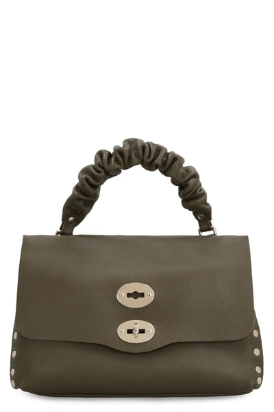 Shop Zanellato Postina S Leather Handbag In Green