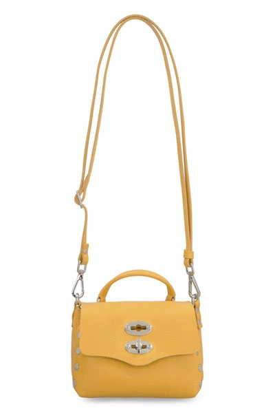 Shop Zanellato Postina Superbaby Leather Handbag In Yellow
