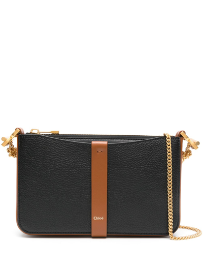 Shop See By Chloé Black Marcie Leather Chain Wallet