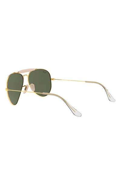 Shop Ray Ban Outdoorsman Ii 62mm Oversize Pilot Sunglasses In Gold Green