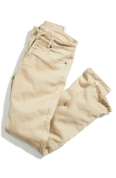 Shop Marine Layer Athletic Fit Five Pocket Stretch Twill Pants In Khaki