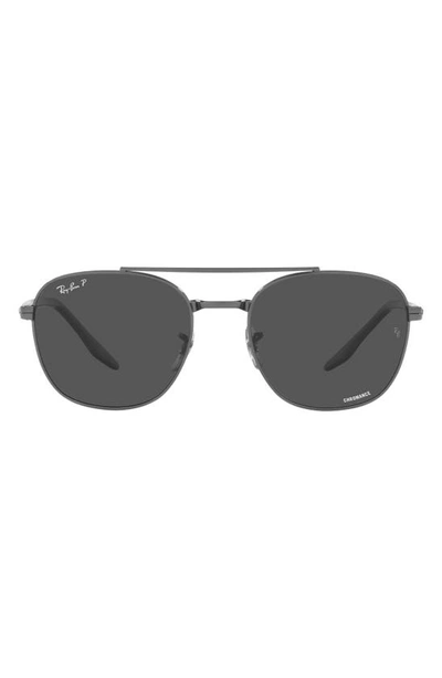 Shop Ray Ban 58mm Square Optical Glasses In Gunmetal
