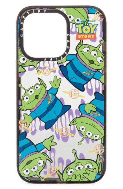 Shop Casetify X Disney Pixar 'toy Story' Alien Medley Iphone 13 Pro/13 Pro Max Case In Glitterblack