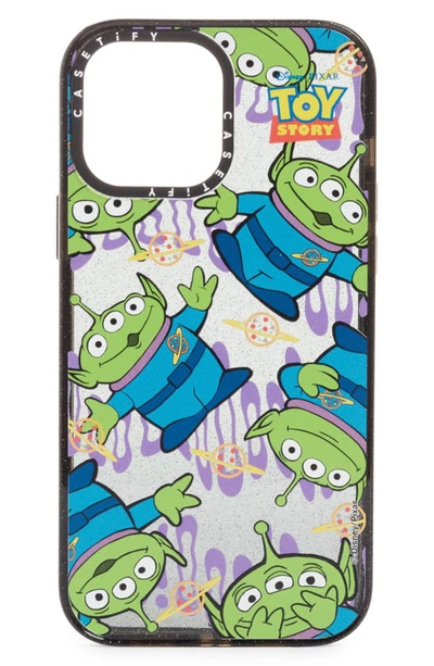 Shop Casetify X Disney Pixar 'toy Story' Alien Medley Iphone 13 Pro/13 Pro Max Case In Glitterblack