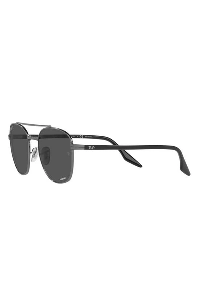 Shop Ray Ban 58mm Square Optical Glasses In Gunmetal
