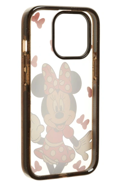 Shop Casetify X Disney Minnie Mouse Iphone 13 Pro/pro Max & 14 Plus/14 Pro Max Case In Clear/ Glossy Black