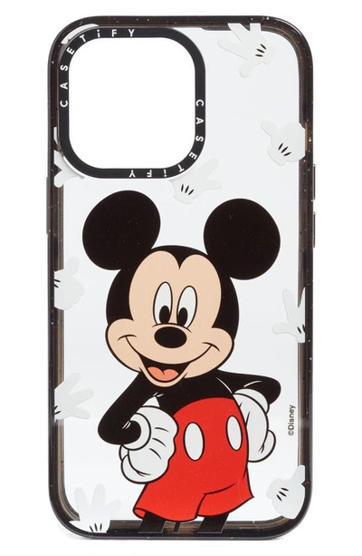 Shop Casetify X Disney Mickey Mouse Iphone 13 Pro/13 Pro Max & 14 Plus/14 Pro Max Case In Clear/ Glossy Black