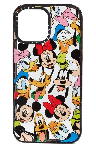 Shop Casetify X Disney Mickey & Friends Iphone 13 Pro/13 Pro Max & 14 Plus/14 Pro Max Case In Clear/ Glossy Black