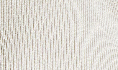 Shop Splendid Peyton Keyhole Metallic Rib Sweater In White Sand