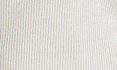 Splendid Peyton Lurex Knit Keyhole Sweater In White Sand