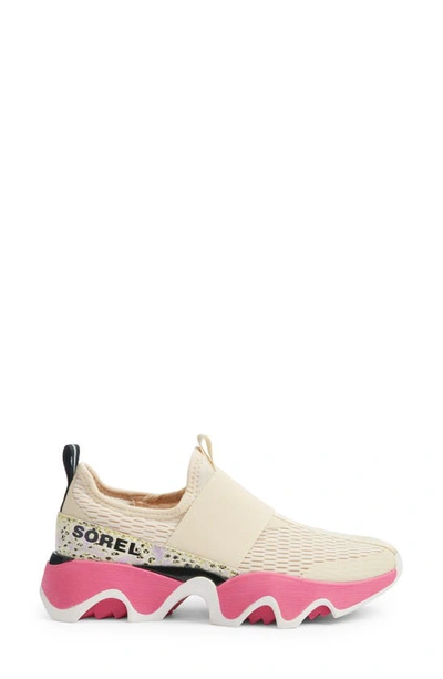 Shop Sorel Kinetic™ Impact Ii Strap Slip-on Sneaker In Bleached Ceramic/ Fuchsia Fizz