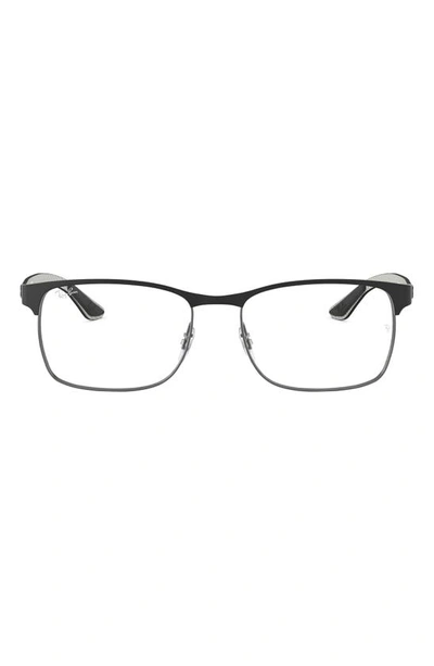 Shop Ray Ban Unisex 55mm Rectangular Optical Glasses In Black Gunmetal