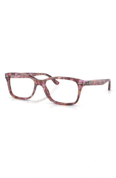 Shop Ray Ban 50mm Square Optical Glasses In Purple