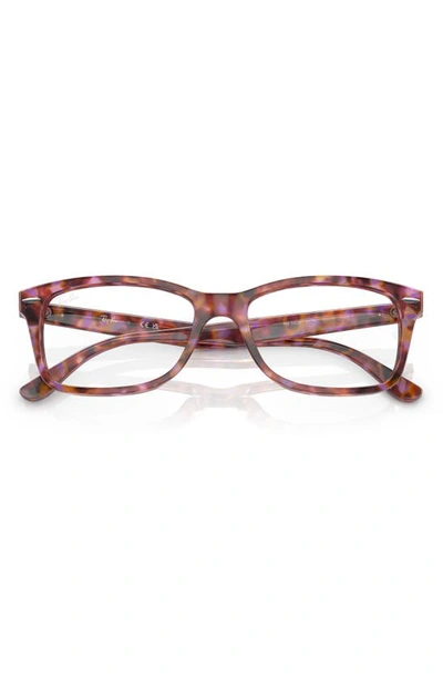 Shop Ray Ban 50mm Square Optical Glasses In Purple