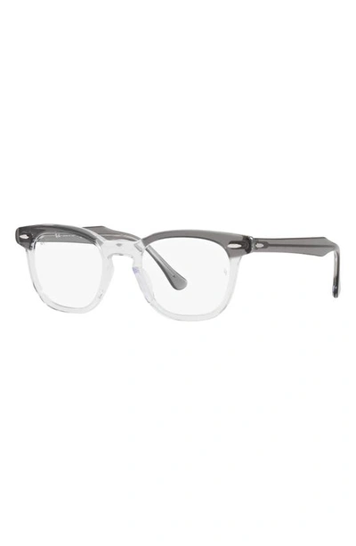 Shop Ray Ban Hawkeye 50mm Square Optical Glasses In Dark Grey