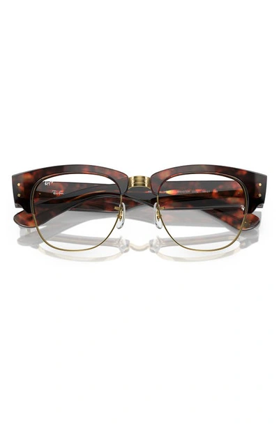 Shop Ray Ban 50mm Mega Clubmaster Square Optical Glasses In Tortoise