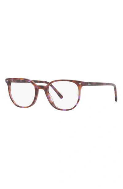 Shop Ray Ban Elliot 48mm Irregular Optical Glasses In Brown