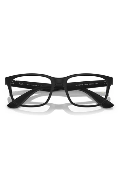 Shop Ray Ban X Scuderia Ferrari 54mm Pillow Optical Glasses In Matte Black