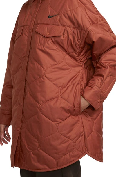 Shop Nike Sportswear Essentials Quilted Jacket In Rugged Orange