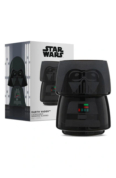Joyjolt X Star Wars™ Darth Vader™ Set Of 2 Stacking Mugs In Darth Vader