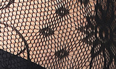 Stems Wildflower Floral Fishnet Tights In Black