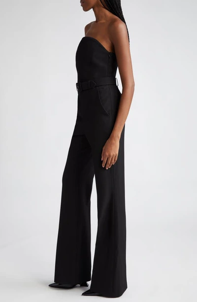 Shop A.l.c Kate Belted Strapless Jumpsuit In Black