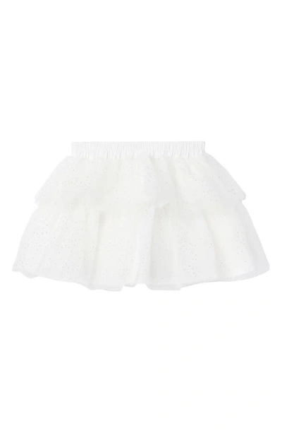 Shop Janie And Jack X Disney® Kids' Frozen Glitter Tulle Tutu Skirt In Ivory
