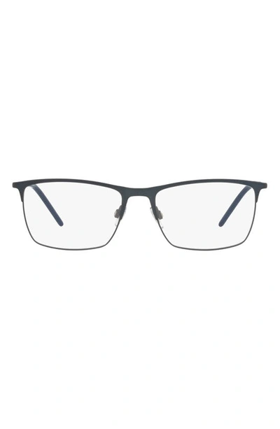 Shop Dolce & Gabbana 57mm Rectangular Optical Glasses In Navy