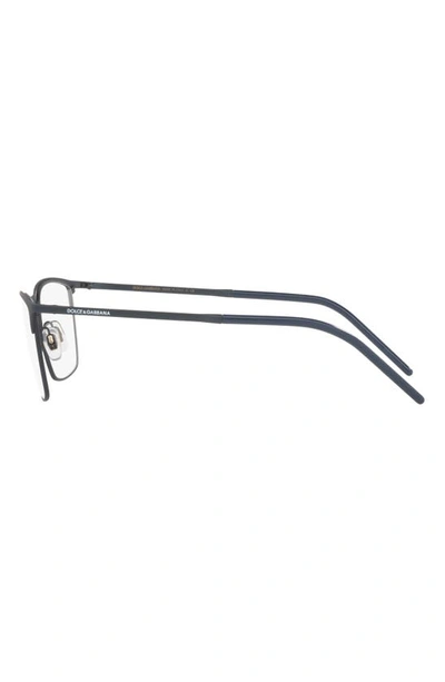 Dolce & Gabbana Dolce&gabbana  57mm Rectangular Optical Glasses In Navy