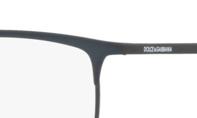 Shop Dolce & Gabbana 57mm Rectangular Optical Glasses In Navy